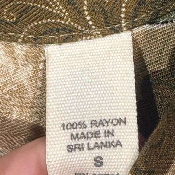 Marsh Landing Rayon Hawaiian Shirt Small Blue Green Floral Tropical Button Up - Picture 8 of 9